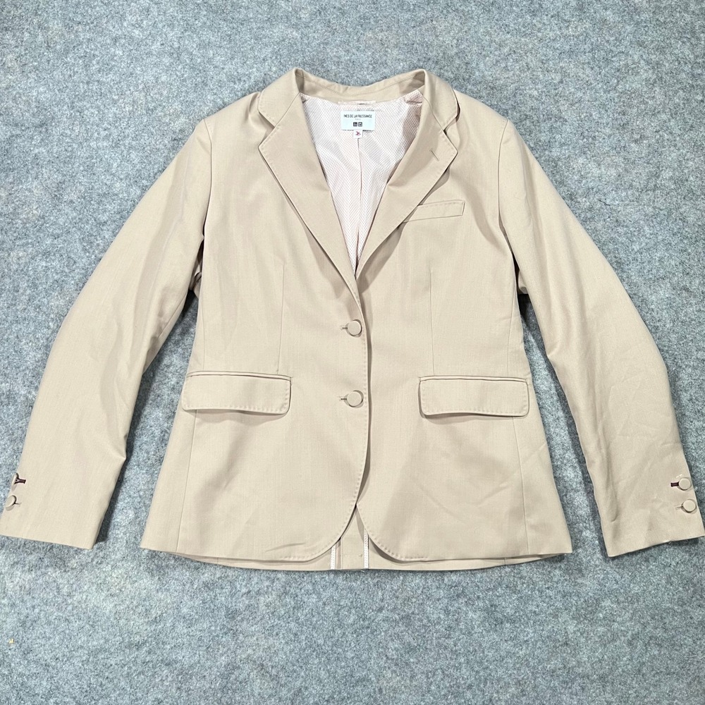 Uniqlo Ines De La Fressange Blazer Womens L Beige Academia Preppy Collegiate